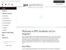 Tablet Screenshot of jpoaesthetics.com